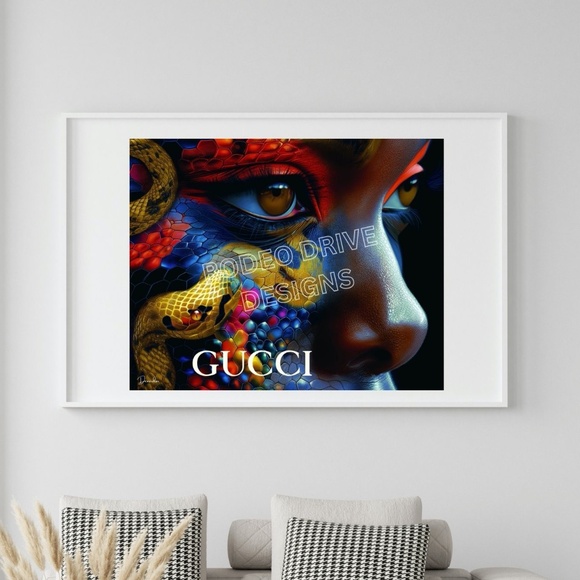 GUCCI WALL ART 20x16 GUCCI FASHION ART GUCCI PRINT - Picture 1 of 2